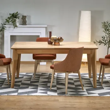 Masa extensibila Edmondo stejar natur/natur L160-240 cm imagine