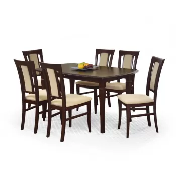 Masa extensibila Fryderyk nuc inchis - L160-240 x l90 x h74 cm imagine