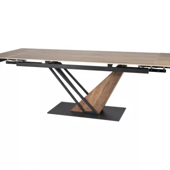 Masa extensibila Genesis Legno stejar/negru/stejar L180-240xl90cm imagine