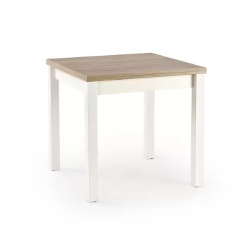 Masa extensibila Gracjan stejar sonoma/alb - L 80-160 x l 80 x h 76 cm imagine