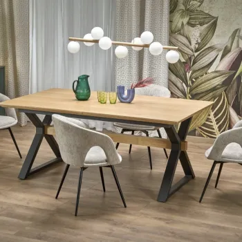 Masa extensibila Henry natur/negru L180-300 cm imagine