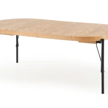 Masa extensibila Inferno stejar/negru L100-300 x l100 x H76 imagine