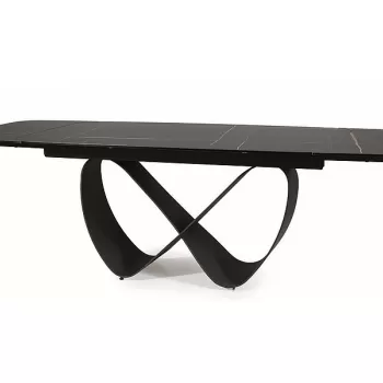 Masa extensibila Infinity Ceramic negru/negru mat - L160-240 cm imagine