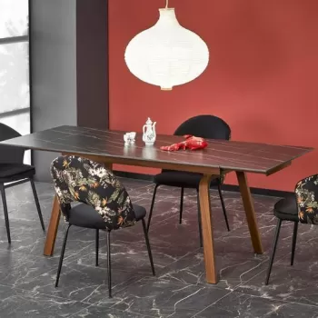 Masa extensibila Lozano marmura neagra - L100-250 cm imagine