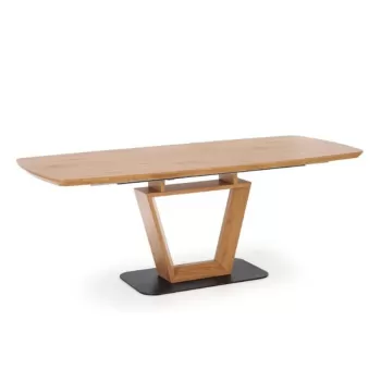 Masa extensibila MDF + metal Blacky - L 160-220 x l 90 x h 76 cm imagine