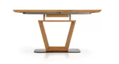 Masa extensibila MDF + metal Blacky - L 160-220 x l 90 x h 76 cm imagine