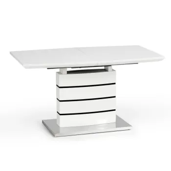 Masa extensibila metal + MDF Nord - L 140-180 x l 80 x h 76 cm imagine