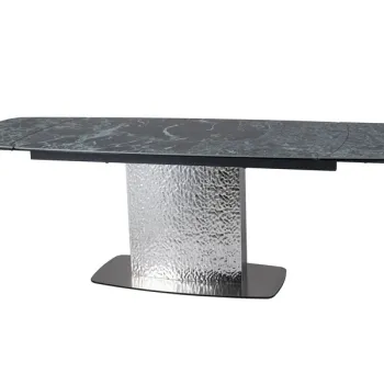 Masa extensibila Moncler Ceramic Alpi verde/negru mat L160-240 cm imagine