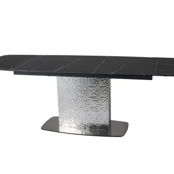 Masa extensibila Moncler Ceramic Sahara negru/negru mat L160-240 cm imagine