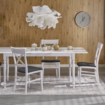 Masa extensibila Nelson alba L160-200 cm imagine