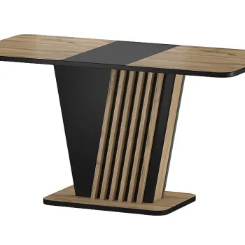 Masa extensibila Nevio stejar artizan/negru L125-170 cm imagine