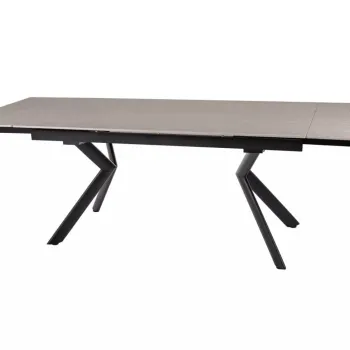 Masa extensibila Norton travertin bej/negru L160-240xl90 cm imagine