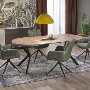 Masa extensibila Peroni nuc/negru L100-250 cm imagine