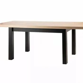 Masa extensibila Presto stejar artizan/negru L140-218 cm imagine
