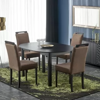 Masa extensibila Ringo negru/negru - L102-142xl102xh76 cm imagine