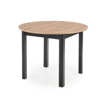 Masa extensibila Ringo stejar/negru - L102-142xl102xh76 cm imagine