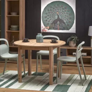 Masa extensibila Ringo stejar/stejar - L102-142xl102xh76 cm imagine