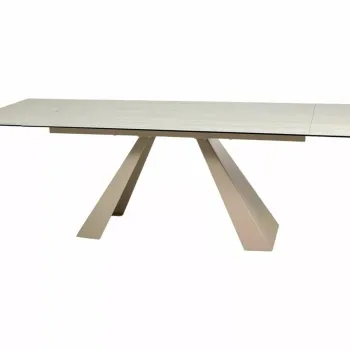 Masa extensibila Salvadore Ceramic bej mat/casmir L160-240xl90 cm imagine