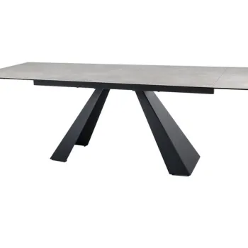 Masa extensibila Salvadore Ceramic crem DIAMOND CREAM/negru mat L160-240 cm imagine