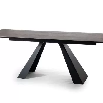 Masa extensibila Salvadore Ceramic maro/negru mat - L160-240 cm imagine