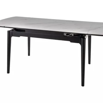 Masa extensibila Sento alb/negru L120-180xl80 cm imagine