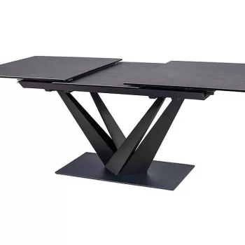 Masa extensibila Sorento Negru - l90 x h76 x L160-220 cm imagine