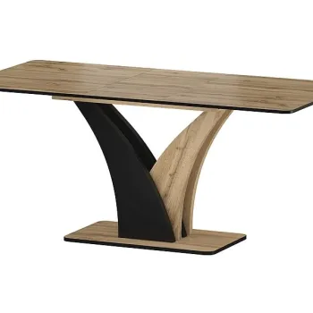 Masa extensibila Vento stejar artizan/negru L120-160 cm imagine