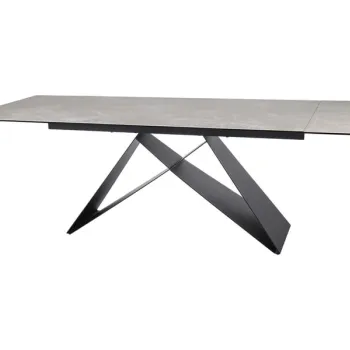 Masa extensibila Westin Ceramic DIAMOND crem/negru mat L160-240 cm imagine