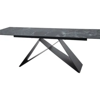Masa extensibila Westin Ceramic VERDE ALPI/negru mat L160-240 cm imagine
