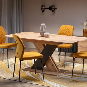 Masa extensibila Xarelto L130-175 cm stejar wotan/negru imagine