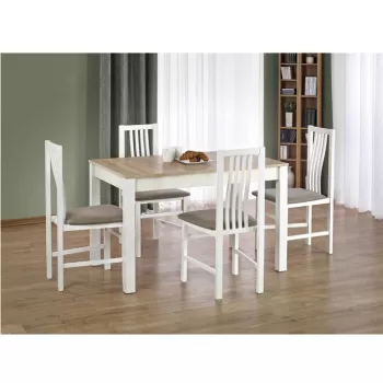 Masa Ksawery stejar sonoma/alb - L 120 x l 68 x h 76 cm imagine