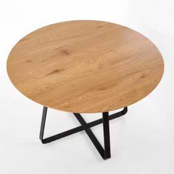 Masa Looper 2 stejar auriu - d120xh78 cm imagine