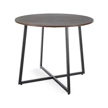 Masa Luna maro rustic/negru o90/h76 cm imagine