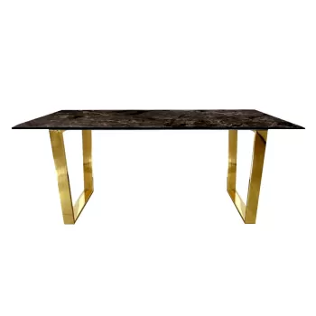Masa Madera maro/gold marmura - H75 cm imagine