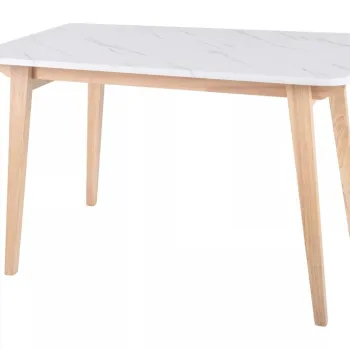 Masa Marcus marmura alba/stejar L120xl75 imagine