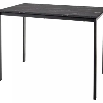 Masa Mario marmura neagra/negru L100xl60 cm imagine