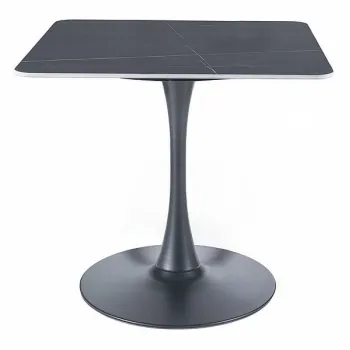 Masa patrata Espero II negru mat/negru L80/h75 cm imagine