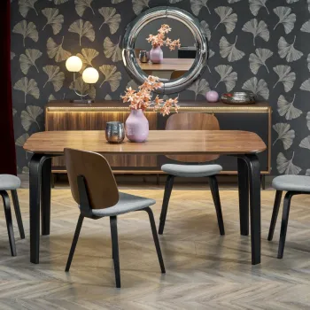 Masa Pedro nuc/negru L160 cm imagine