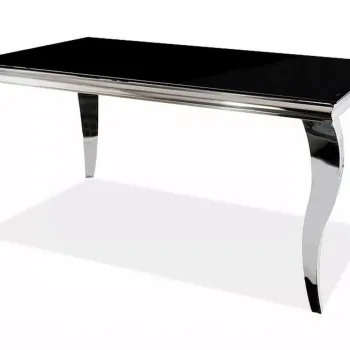 Masa Prince negru/crom L180xl90 cm imagine