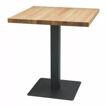 Masa Puro stejar laminat/negru L60xl60 cm imagine