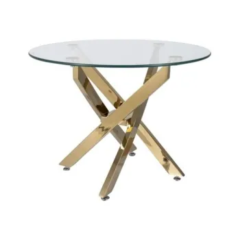 Masa rotunda Agis A transparent/auriu o60/h45 cm imagine