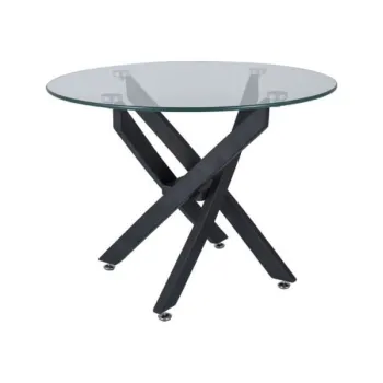 Masa rotunda Agis A transparent/negru o60/h45 cm imagine