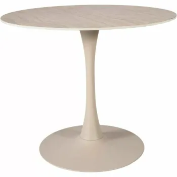 Masa rotunda Amadeo bej mat/casmir o90/h73 cm imagine