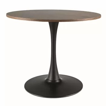 Masa rotunda Amadeo II nuc/negru mat - d90 x h76 cm imagine