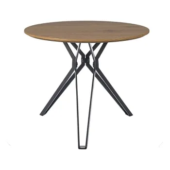 Masa rotunda Colt stejar/negru o90/h76 cm imagine