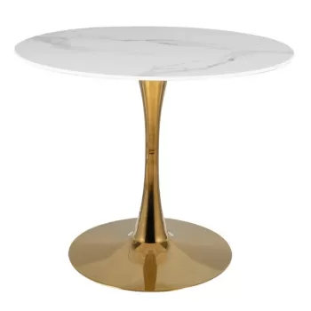 Masa rotunda Espero alb/gold- o90 / h75 cm imagine