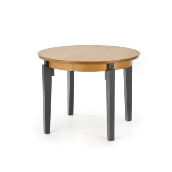 Masa rotunda extensibila Sorbus stejar-grafit - L 100-200 x l 100 x h 77 cm imagine
