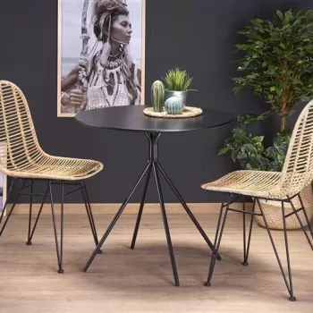 Masa rotunda Fondi negru - o80 / h75 cm imagine