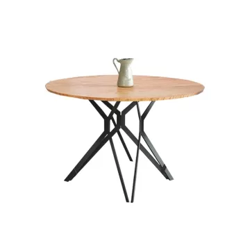 Masa rotunda metal + MDF Pixel 2 - d 120 x h 76 cm imagine