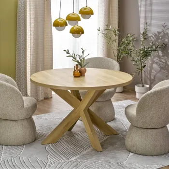 Masa rotunda Morus natur o120/h75 cm imagine